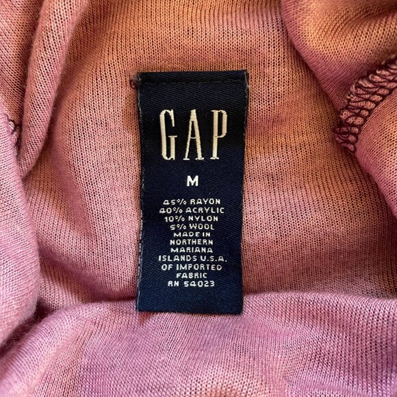 2/$18🌴 GAP Solid Purple Sweater with Pink Cowl Neck size M Wool Blend - Picture 7 of 8
